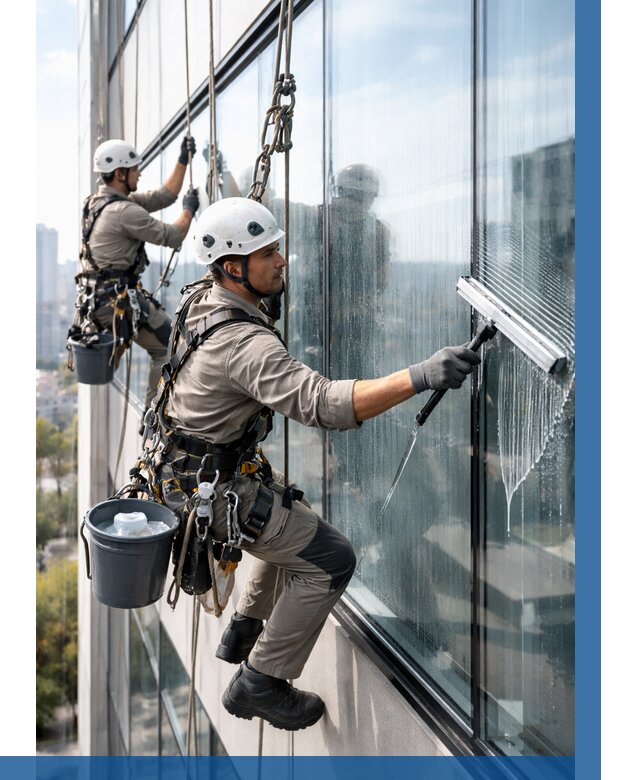 Мойка окон альпинистами в Кирове от 4663 р. | ВЫСОТНИК-Кри