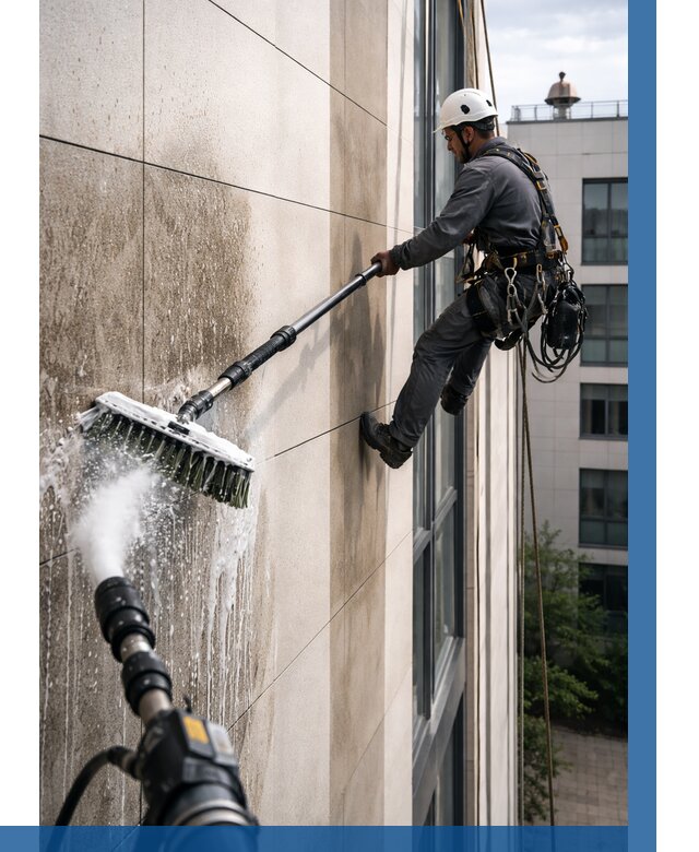 Мойка фасада из керамогранита в Кирове от 311 р. | ВЫСОТНИК-Кри