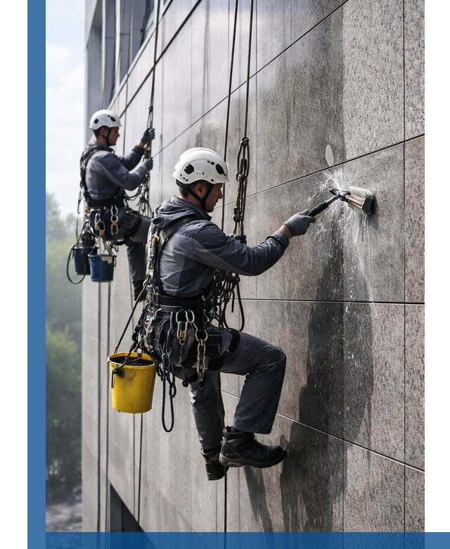 Профессиональная мойка фасада из керамогранита в Кирове