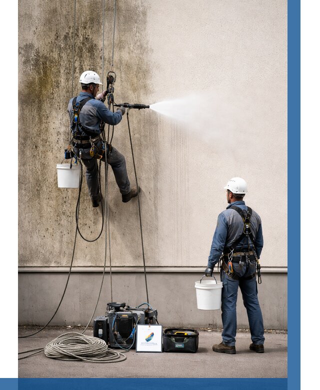 Очистка фасада от плесени в Кирове от 311 р. | ВЫСОТНИК-Кри