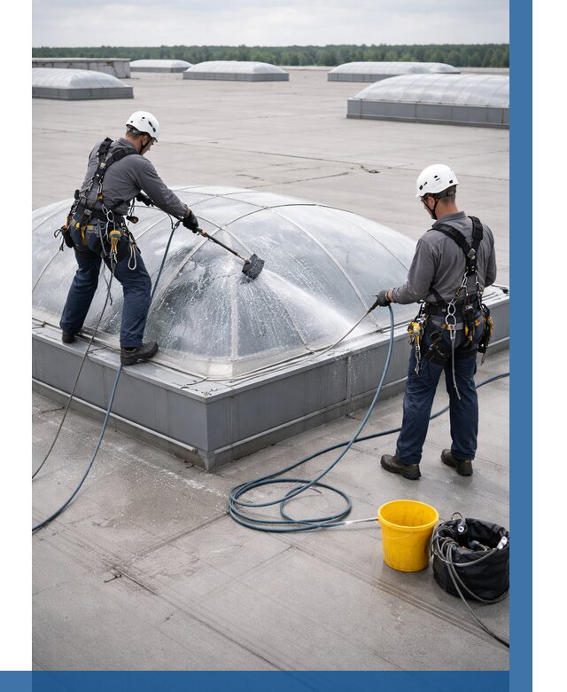 Мойка зенитных фонарей в Кирове, заказать от 4663 р. | ВЫСОТНИК-Кри