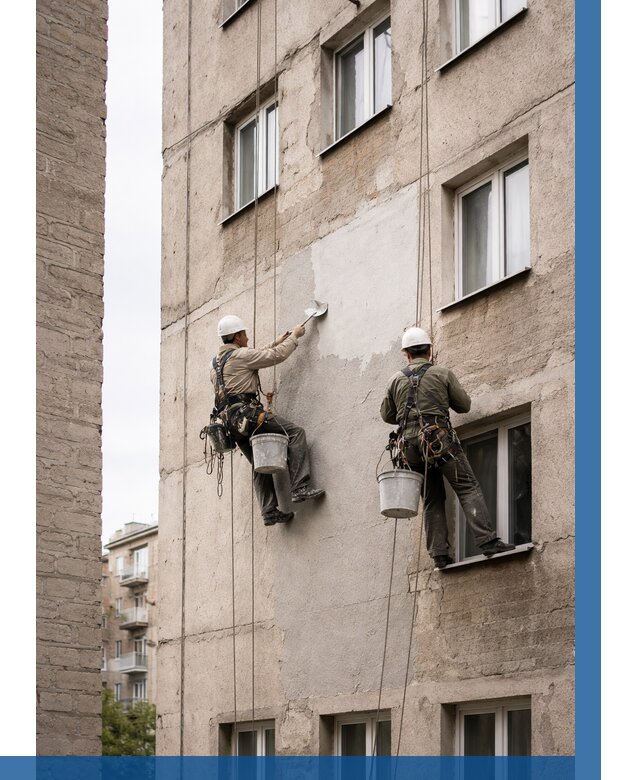 Косметический ремонт фасада в Кирове от 1140 р. | ВЫСОТНИК-Кри