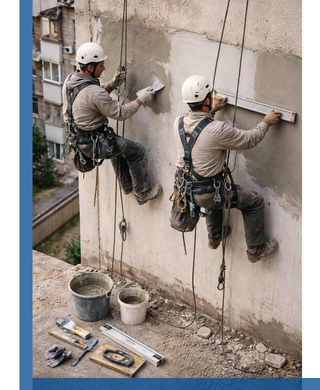 Комплексный ремонт штукатурного фасада с гарантией в Кирове