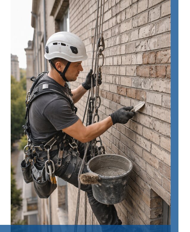 Ремонт кирпичной кладки фасада в Кирове от 1865 р. | ВЫСОТНИК-Кри