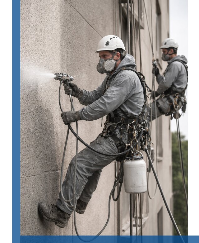 Безвоздушная покраска фасадов зданий в Кирове профессионально