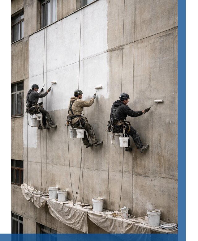 Покраска бетонного фасада в Кирове от 363 р за м2 | ВЫСОТНИК-Кри