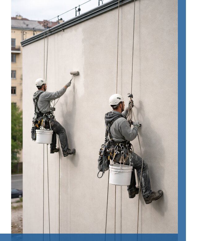 Покраска оштукатуренного фасада в Кирове от 332 р. | ВЫСОТНИК-Кри