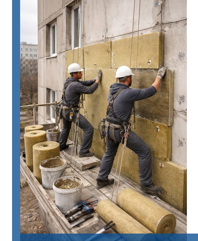 Утепление фасада минватой в Кирове под ключ с гарантией