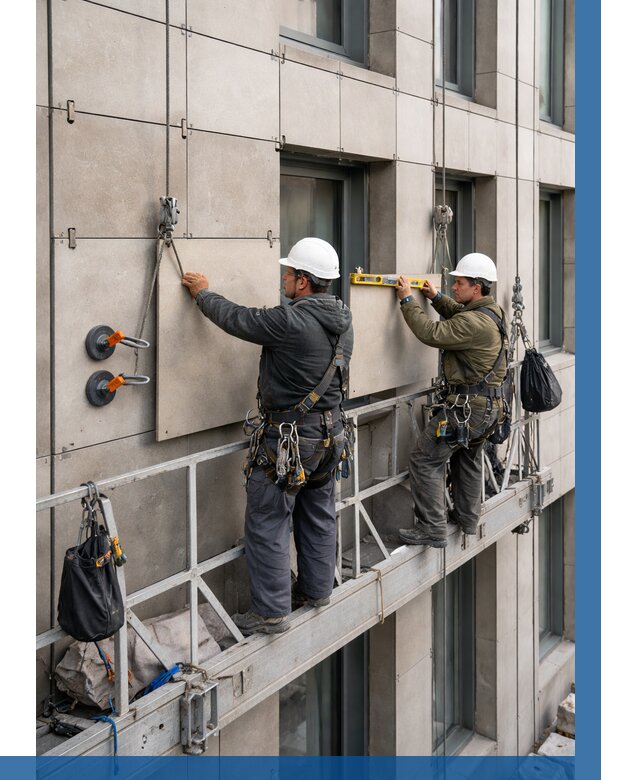 Монтаж керамогранита на фасад в Кирове от 2591 р. | ВЫСОТНИК-Кри