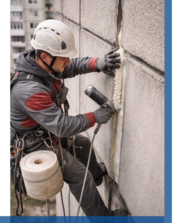 Утепление межпанельных швов в Кирове от 725 р. | ВЫСОТНИК-Кри