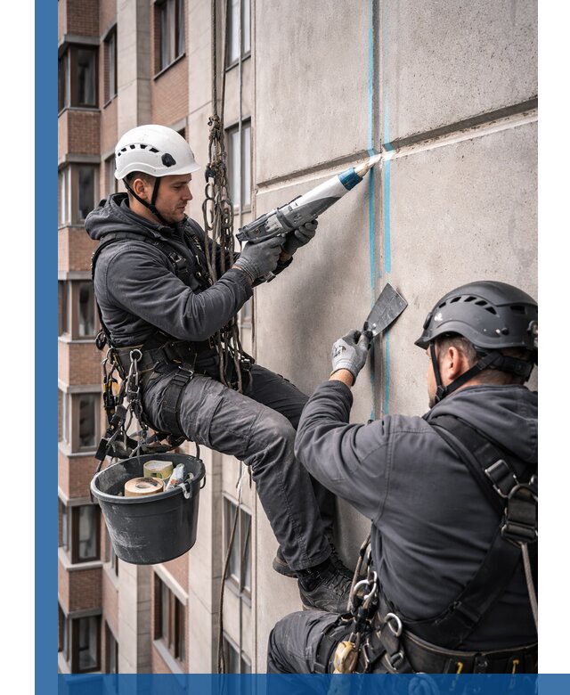 Вторичная герметизация швов фасада и кровли в Кирове