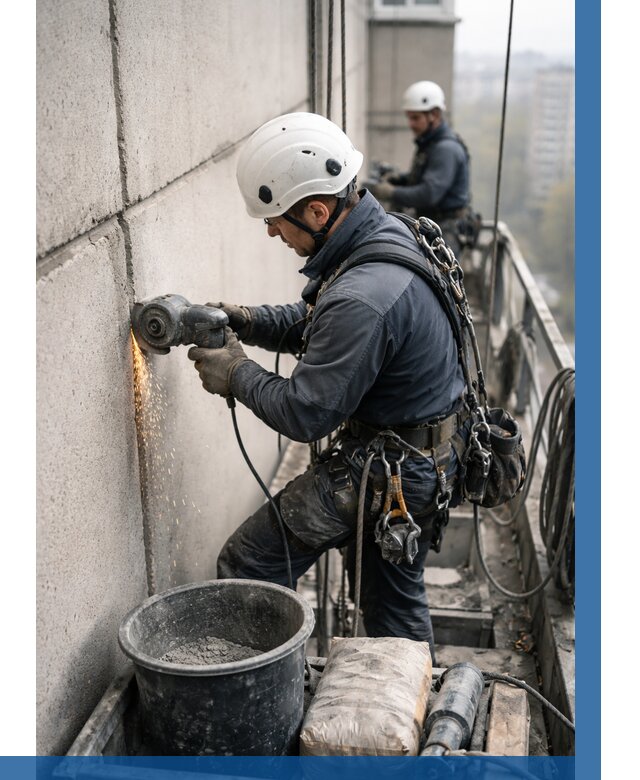 Штробление межпанельных швов в Кирове от 1243 р. | ВЫСОТНИК-Кри