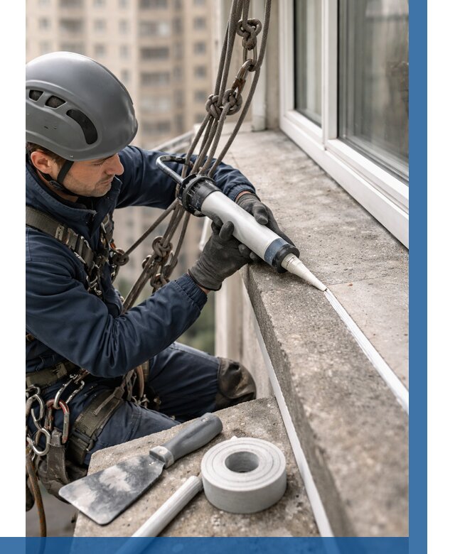 Герметизация балконного козырька в Кирове от 4663 р. | ВЫСОТНИК-Кри