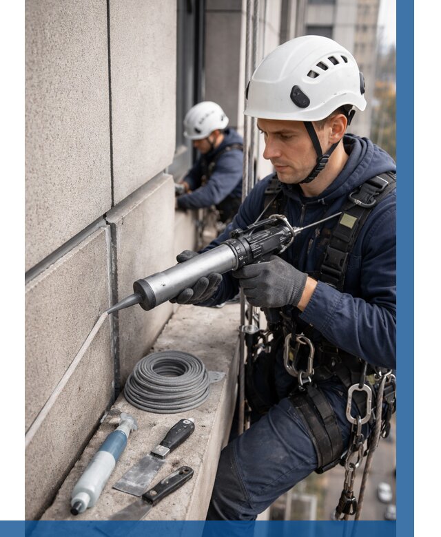 Герметизация деформационных швов фасада в Кирове от 725 | ВЫСОТНИК-Кри