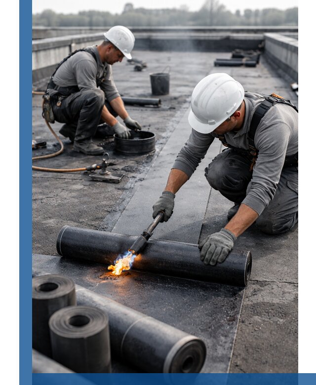 Ремонт рулонной кровли в Кирове герметизация и восстановление