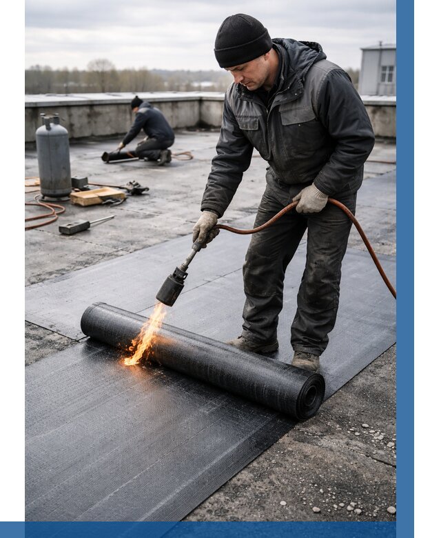 Ремонт наплавляемой кровли в Кирове от 725 р. | ВЫСОТНИК-Кри