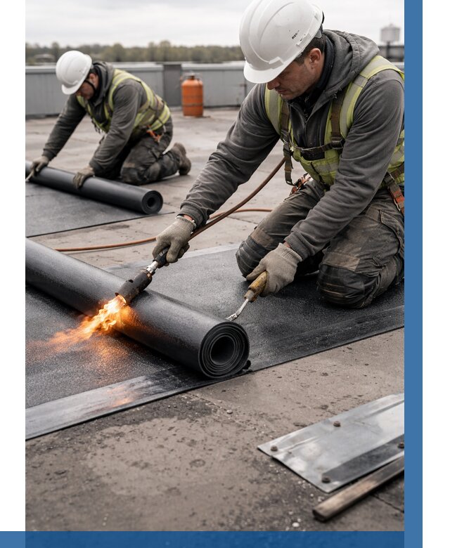 Монтаж наплавляемой кровли в Кирове от 881 р. — ВЫСОТНИК-Кри