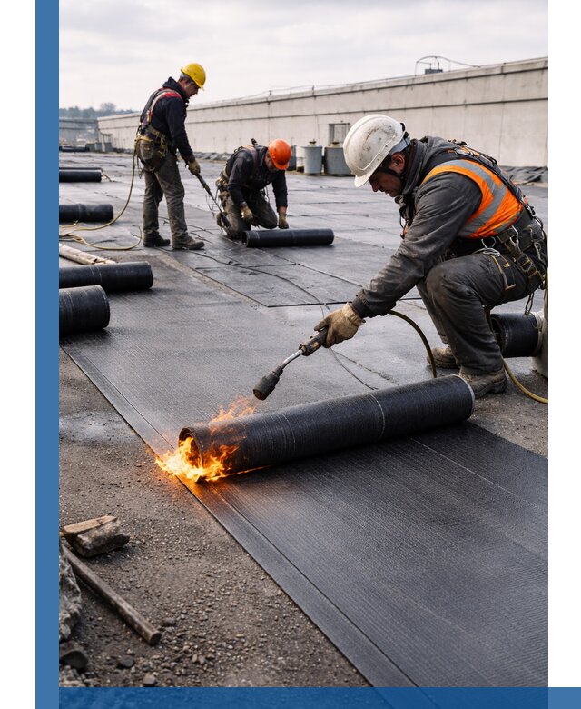 Монтаж наплавляемой кровли в Кирове профессионально