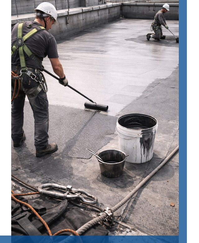 Гидроизоляция кровли жидкой резиной в Кирове от 518 р. | ВЫСОТНИК-Кри