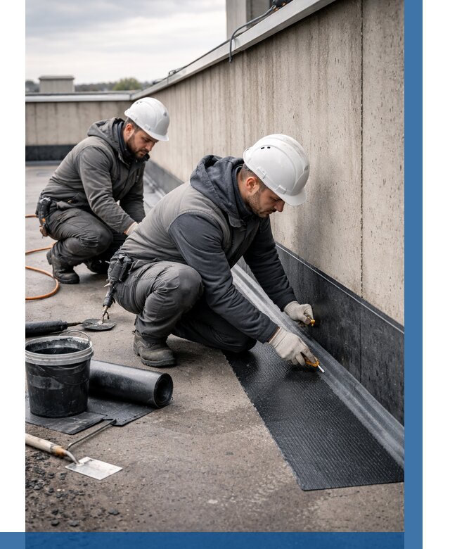 Гидроизоляция примыканий на кровле в Кирове от 933 р. | ВЫСОТНИК-Кри