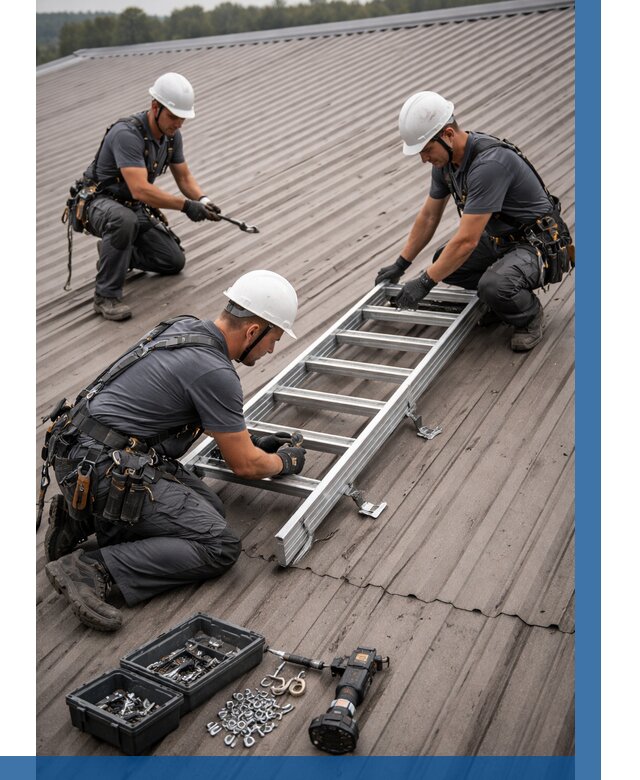 Монтаж кровельной лестницы в Кирове от 4663 р. | ВЫСОТНИК-Кри