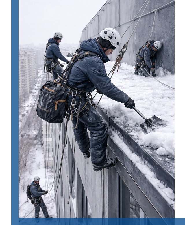 Абонентское обслуживание кровли зимой в Кирове регулярный уход