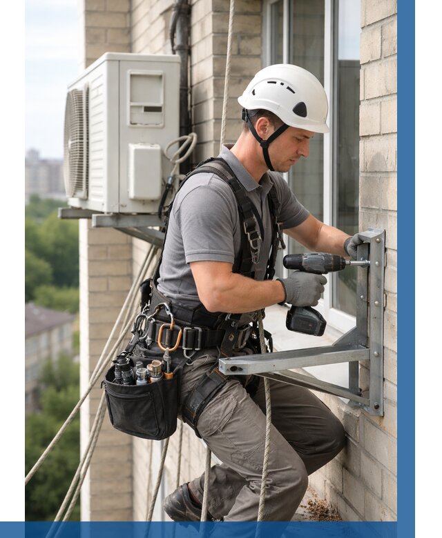 Установка кронштейнов кондиционера в Кирове от 3627 р. | ВЫСОТНИК-Кри