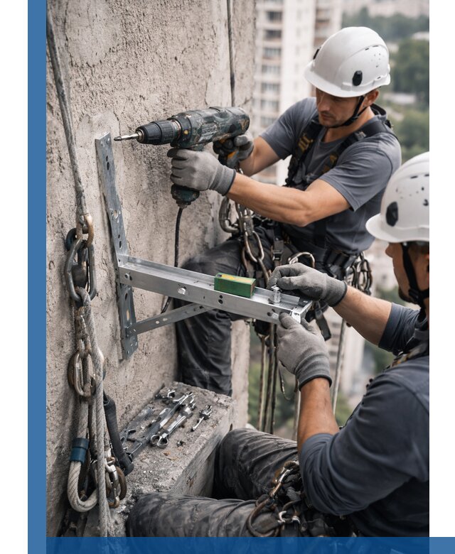 Установка кронштейнов кондиционера и крепежа в Кирове