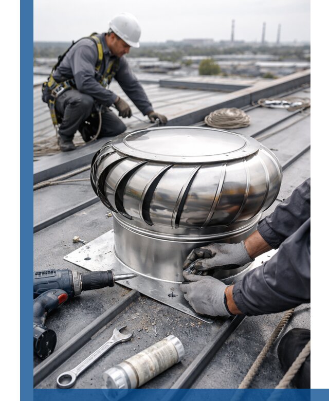 Установка дефлекторов на кровле в Кирове профессионально