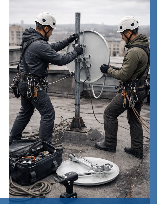 Демонтаж антенн на крыше в Кирове от 4663 р. | ВЫСОТНИК-Кри