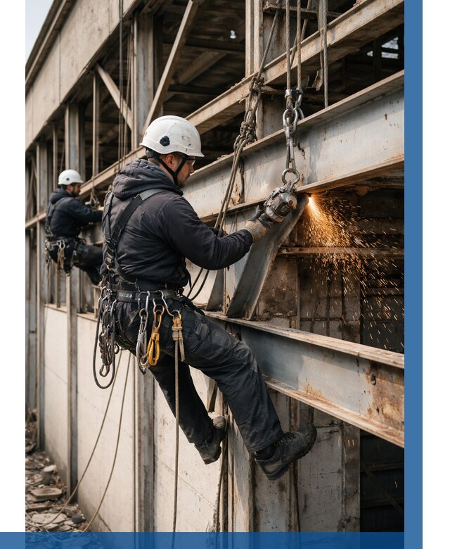 Демонтаж металлоконструкций на высоте в Кирове от 6735р. |ВЫСОТНИК-Кри