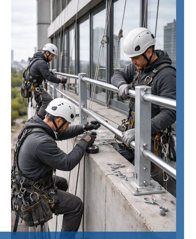 Монтаж ограждений на высоте в Кирове, от 1243 р. | ВЫСОТНИК-Кри