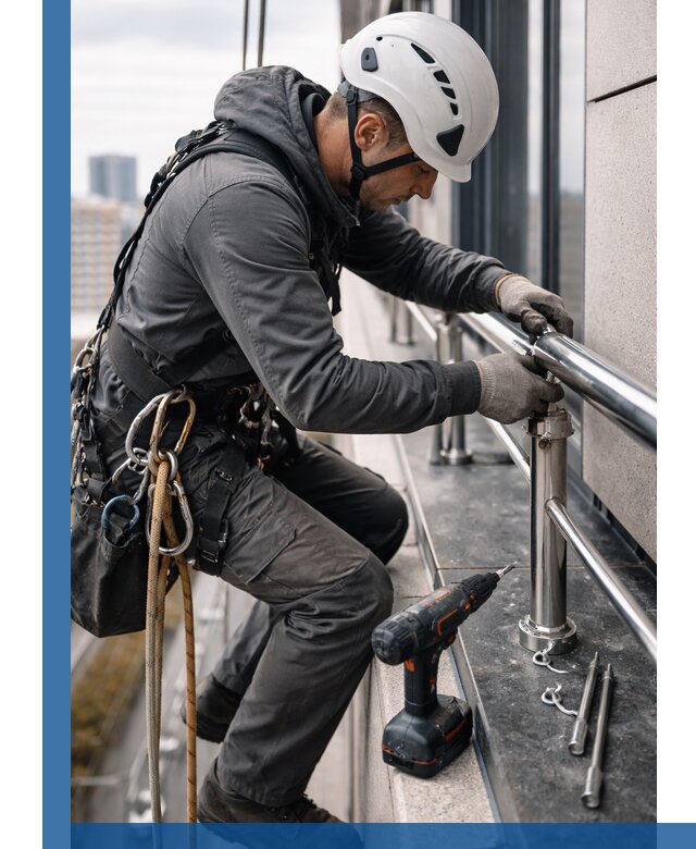 Монтаж ограждений на высоте в Кирове для зданий и конструкций