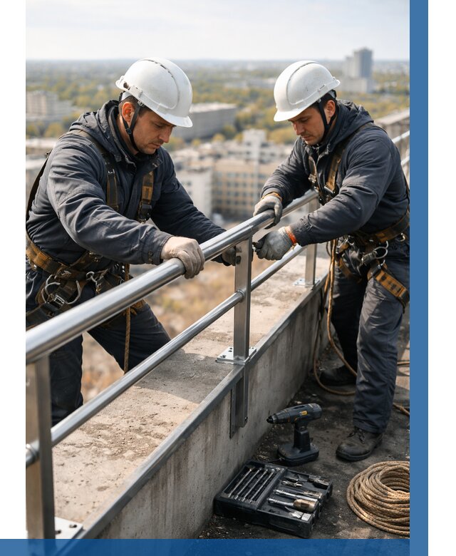 Монтаж перил на высоте в Кирове от 2591 р. | ВЫСОТНИК-Кри