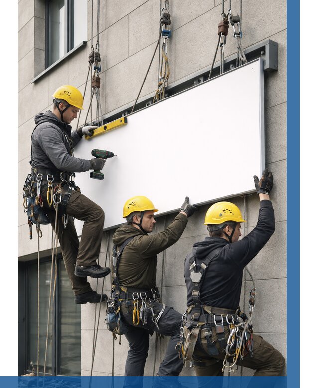 Монтаж рекламной вывески в Кирове от 8290 р. | ВЫСОТНИК-Кри