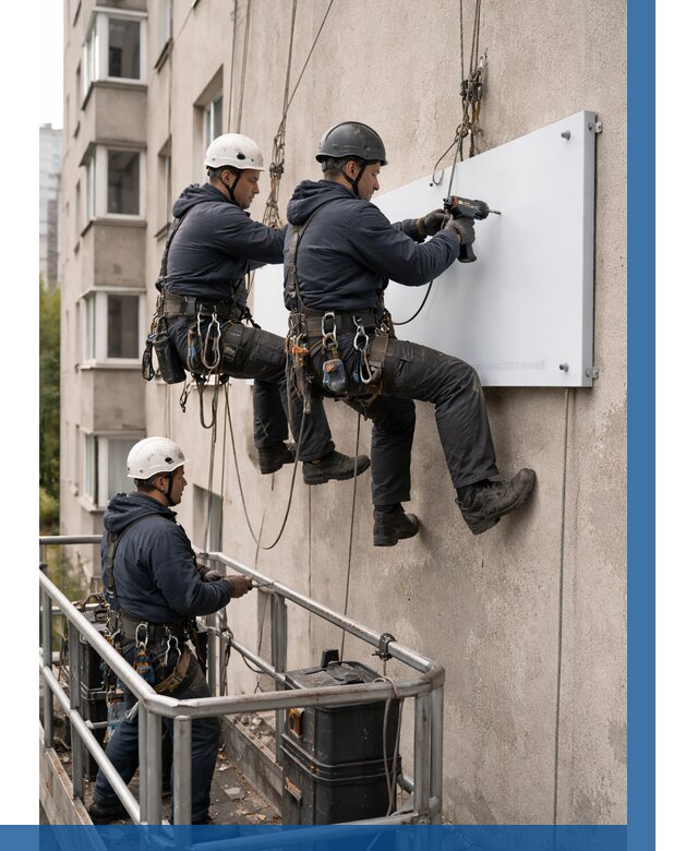 Монтаж табличек и указателей в Кирове от 3627 р. | ВЫСОТНИК-Кри