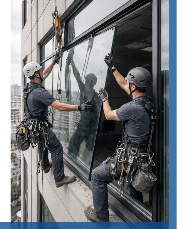 Замена стеклопакетов на высоте в Кирове от 5699 р. | ВЫСОТНИК-Кри