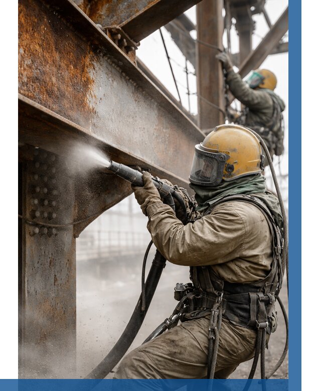 Пескоструйная очистка металлоконструкций в Кирове по 622 р.  ВЫСОТНИК-Кри