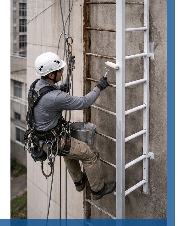 Покраска пожарных лестниц в Кирове от 4663 р. | ВЫСОТНИК-Кри