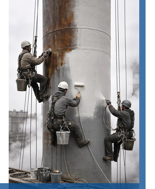 Покраска дымовых труб в Кирове от 8808 р. | ВЫСОТНИК-Кри