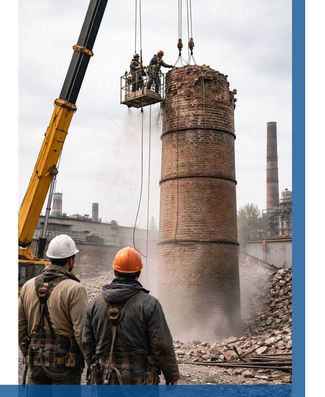 Демонтаж дымовой трубы в Кирове от 93258 р. | ВЫСОТНИК-Кри, смета