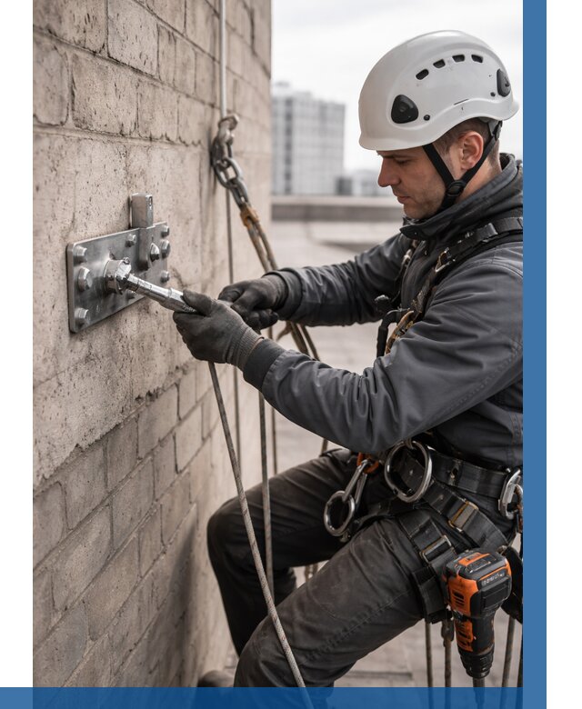 Установка анкерных точек в Кирове от 3627 р. | ВЫСОТНИК-Кри