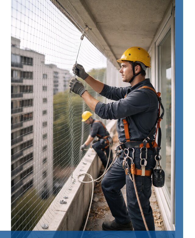 Монтаж сетки от птиц в Кирове от 4663 р. | ВЫСОТНИК-Кри